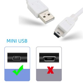 Sqrmekoko Mini USB Charging Cord Data Transfer Cable Compatible with Canon IFC-400PCU, IFC-300PCU and IFC-200PCU PowerShot Digital Cameras & Camcorders (White)