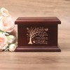 6 Inch Small Wooden Urn for Human Ashes - Keepsake