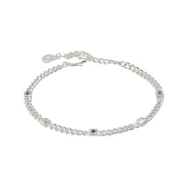 Alex and Ani April Birthstone Clear Crystal Curb Chain Bracelet