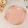 Balsa Circle 10 Transparent Blush Round 10" Disposable Plastic Salad