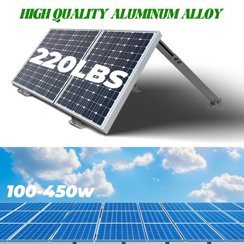 2 Sets Solar Panel Tilt Mount Brackets, 14-27IN Adjustable Solar