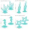 8Pcs/Pack Green Mermaid Party Decoration DIY Felt Table Centerpiece Under