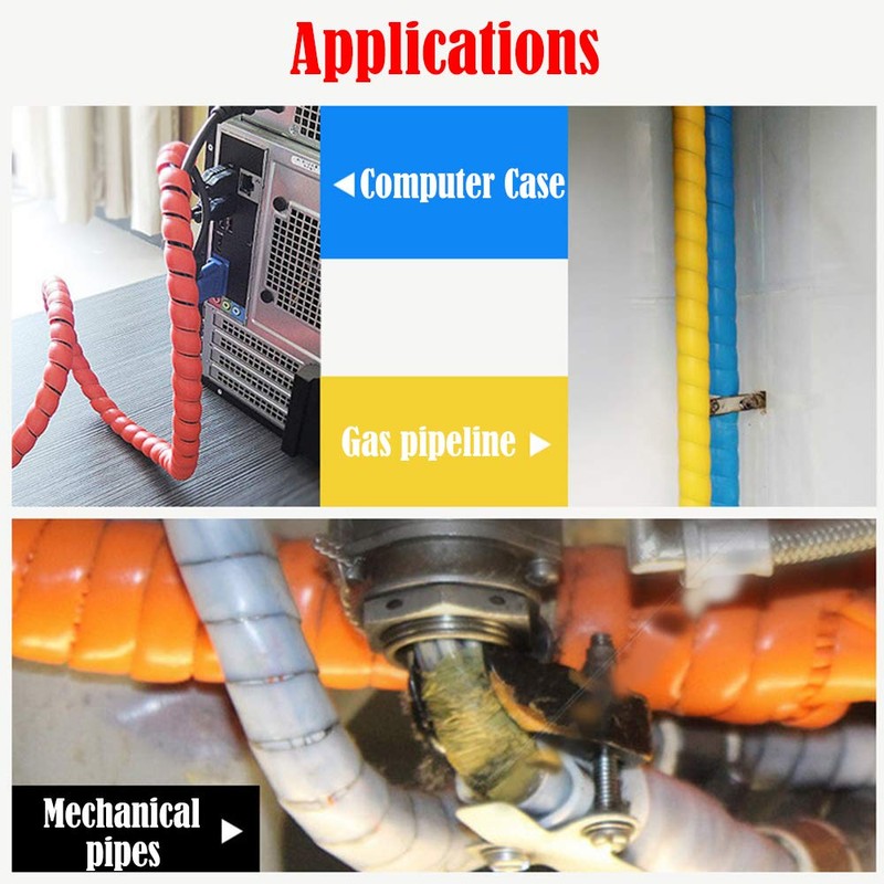 Powertool Cable Tidy Kit 8mm Spiral Cable Management System for