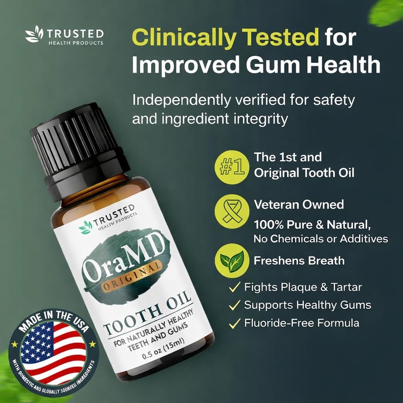 OraMD 4-in-1 Original Strength Tooth Oil- Clinically Tested Gum Disease