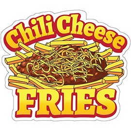 SignMission Chili Cheese Fries 8" Decal Concession Stand Food Truck Sticker, Size: 8"