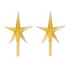 Darice, Gold P0681 2-Piece Ceramic Tree Star Ornament, 1 Pack