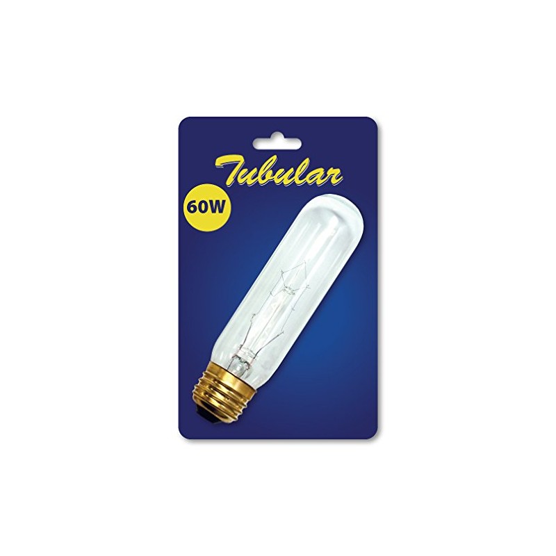 Bulbrite B60T10C 60-Watt Incandescent T10 Tubular Bulb, 120V, Clear (2)