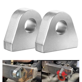 Weld on Shackle Clevis Mounts, for Most Vehicles Bumper Towing, 1-inch Thickness Heavy Duty Steel (Set of 2)