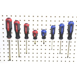 Plastic Multi-Purpose Peg Board Tool Holders Pegboard Wall Hooks - Multi-Color / Multi-Quantity Packs | Wall Tool Organizer Garage Pegboard NO PEGBOARD Included (50, White)