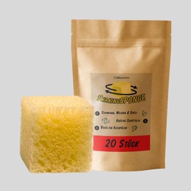 ShakingSponge Sponges Cleaning Bottles, Shishas, Thermos Flasks, Thermomix, Reusable, Better Than Bottle Brush, Washing Up Brush, Cleaning Beads, Cleaning Brush, Bottle Beans (Pack of 20)