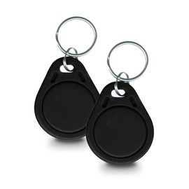 HUXGO, Model HXA67R B, RFID Key Fob Set, 2 Pieces, Compatible with HUXGO Wireless Alarm Systems, Easy Control, Handy, Black