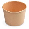 VEPATIM 100 ice cream cups made of kraft paper, brown,