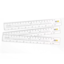 WIN TAPE 18cm / 7'' Educare Wound Ruler (PAPER) Wound Measuring Tape (Pack of 100) Medical Medimeter