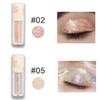 2Pcs Waterproof Crystal Liquid Glitter Eye Shadow Sticks.Quick-Drying Liquid Sparkling