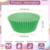 sourcing map 100 Count Cupcake Liners Green Cupcake Cups Standard