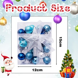 Christmas Ornaments Christmas Tree Balls Ornaments Christmas Ornaments Christmas Balls Ornaments Christmas Balls Ornaments Set of 30 Stars Balls Christmas Decorations Tools Props for Christmas Tree Party Event Multi-Use (White Gold)