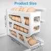 HOTUT Egg Container for Fridge, 4-Tier Automatic Egg Holder for