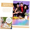 Alipis 3 pcs Iridescent Table Covers Rectangle Tablecloths for Party