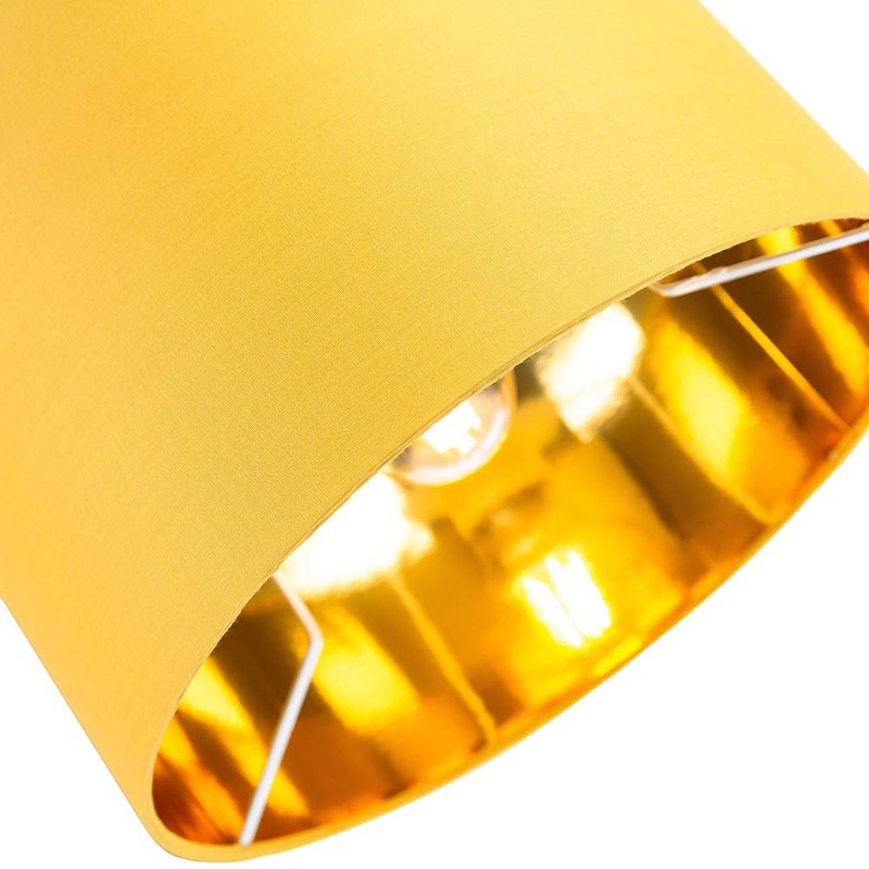 Contemporary and Chic Ochre Cotton 12" Table or Pendant Circular