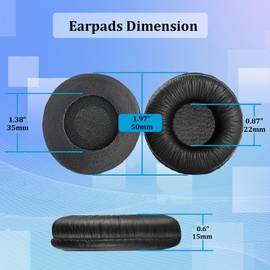Ear Cushions for VXI BlueParrott Headset Replacement EarPads Compatible with VXI BlueParrott B250-XTS B250-XTB250 B150 Headsets (4 Pack)