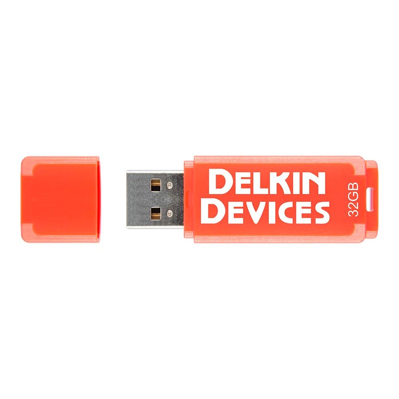 Delkin Devices 3.0 32GB USB Flash Drive, Plug & Play,