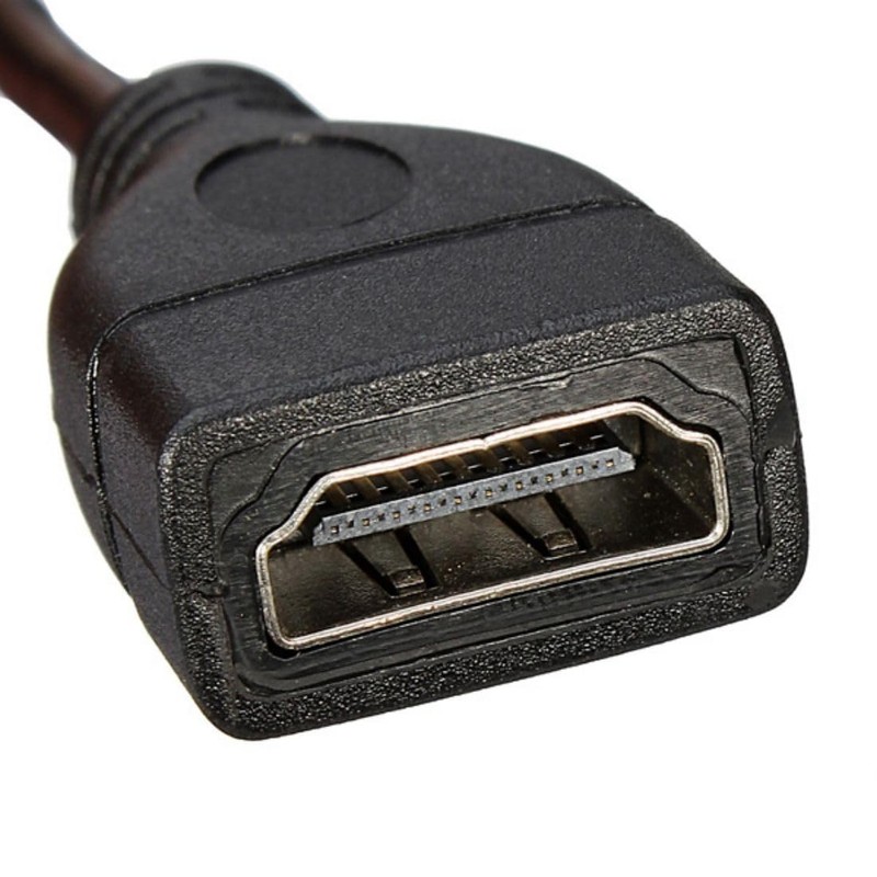 Chenyang Adaptador Micro HDMI macho a HDMI hembra en ángulo