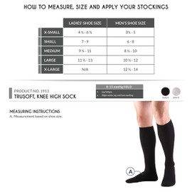 Truform Medical Compression Socks For Men And Women; 8-15 Mmhg Knee High Over Calf Length Black, Pack of 1