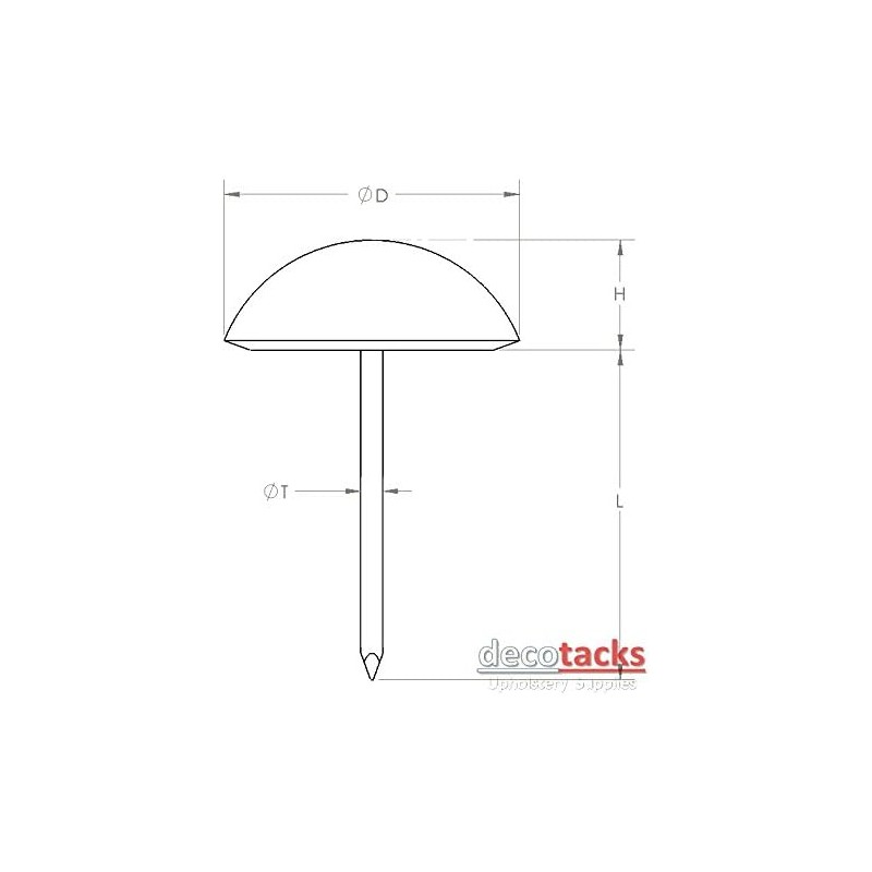 Upholstery Tacks for Furniture, Vintage Upholstery Nails, 100Pcs, ∅7/16" x