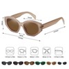 Fozono Hexagonal Polarized Sunglasses for Women Men Retro Trendy Designer
