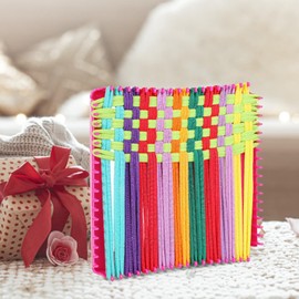 800 Pcs Loom Loops DIY Kit, Pastel Weaving Loops, Elastic Weaving Loops Craft for Potholders, Bracelets, Bags