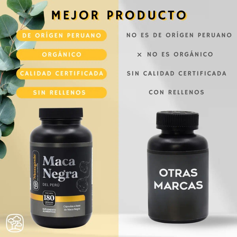 Maca Negra Momosie Suplemento Salud Masculina Cápsulas