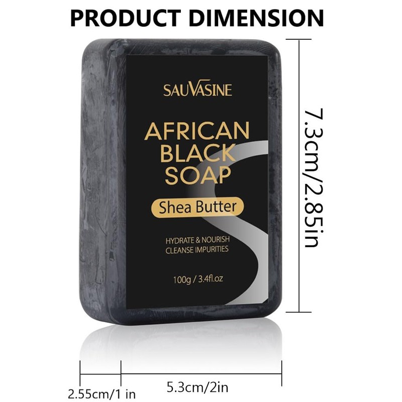 African Black Soap with Shea Butter - Skin Nourishing Moisturising
