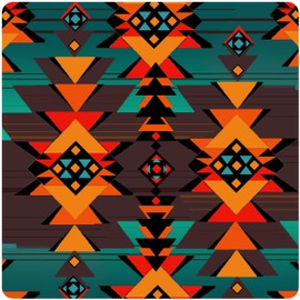 Andreas Silicone TRS-136 Southwest Non-Slip Square Trivet/Pot Holder/Hot Pad, 100% Cotton, Dishwasher Safe, Hot Dishes, Protect Hair Iron, Safe up to 600°F