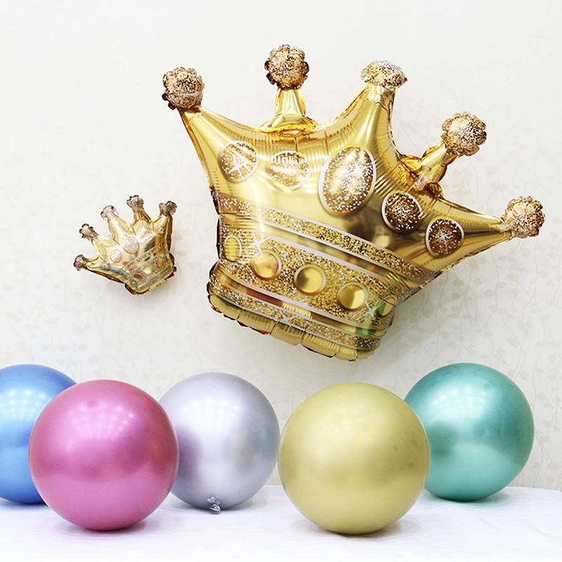 NC 6Pcs Gold Crown Foil Balloons Party Decorations.Birthday Party&Wedding &Bridal