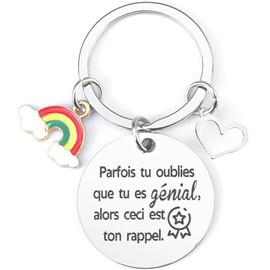 Tecreo Courage Gift Keychain Women Gift Friends Gift Motivation Gift Cadeau De Courage Porte Cle Femme Cadeau Amie Cadeaux De Motivation Femme Cadeaux D'encouragement Cadeau Persévérance