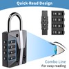 Combination Lock 4 Digit, Resettable, Waterproof Metal, School/Gym Locker Lock,
