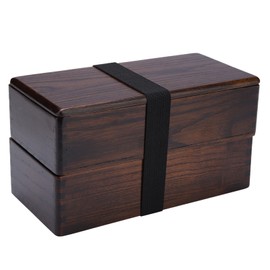 Bento Box, Wooden Lunch Box, Japanese Style, Double Layer, Rectangular Food Container for Picnic, Sushi, Gifts for Women