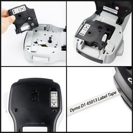 BEYONDTEK 6 x Compatible with Dymo D1 Label Tape 12 mm x 7 m for Dymo LabelManager 160 210D 360D 280 420P 500TS Compatible with Dymo D1 45013 45010 45016 45017 45018 45019 Writing bands