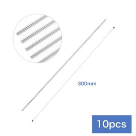 winova 10pcs 304 Stainless Steel Round Rod Solid Shaft Rods High Strength Rust Resistant Corrosion for DIY Crafts Model Car Airplane Helicopter Precision Machining (2mm Diameter x 300mm Length)