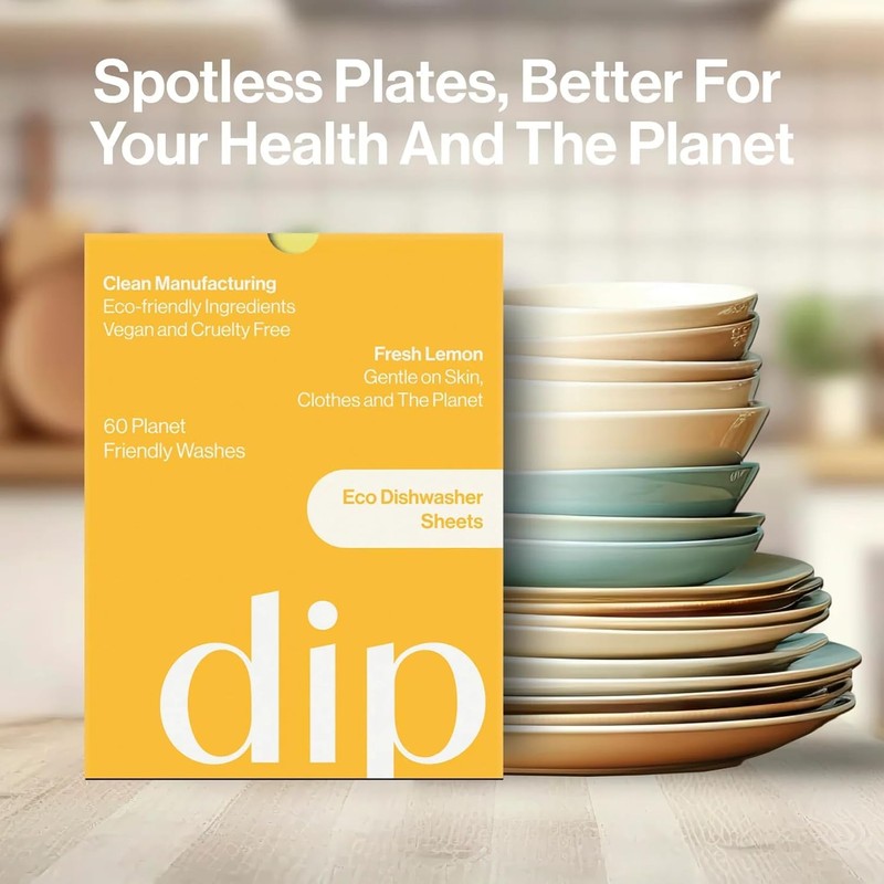Dip Dishwasher Sheets | Eco-Friendly Alternative to Dishwasher Tablets |