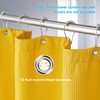 AmazerBath Waffle Shower Curtain, Bright Yellow Shower Curtain Fabric with