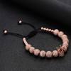 GVUSMIL Rose Gold Luxury CZ Imperial Crown Braided Copper Bracelets