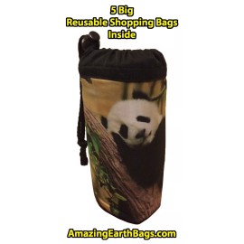 Handmade 5pcs FOLDABLE WATERPROOF Reusable Shopping Grocery Bags COMPACT FITS IN PURSE!!