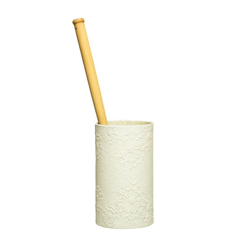 Eco Max Toilet Brush Holder, White Dandelion