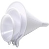 Norpro Plastic Funnel, Set of 3, Three, White