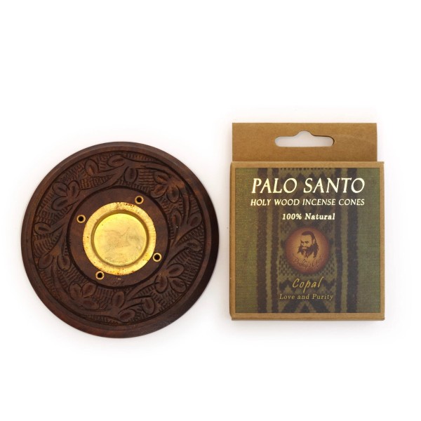 Prabhuji's Gifts Kit - Palo Santo Copal Cones with Burner
