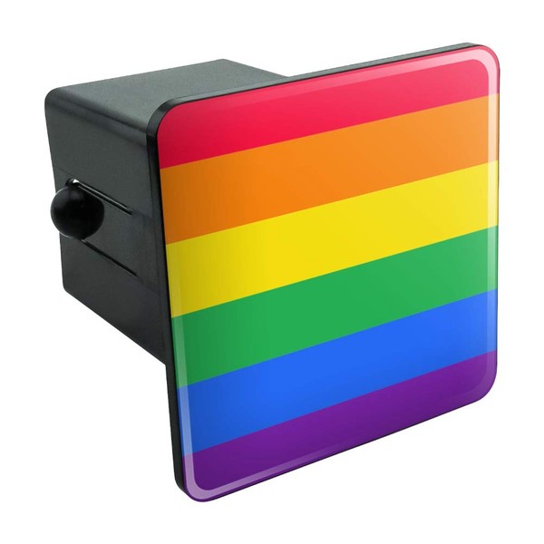 Graphics and More Rainbow Pride Gay Lesbian Contemporary Tow Trailer Hitch Cover Plug Insert 2"
