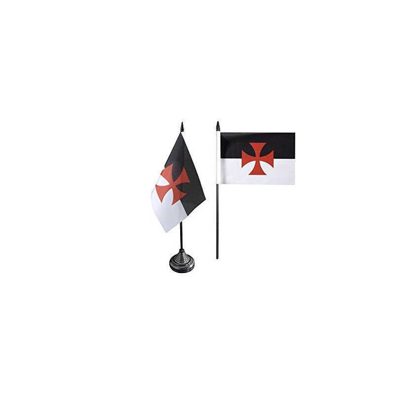 Flaggenfritze Knights Templar Table Flag + Free Sticker