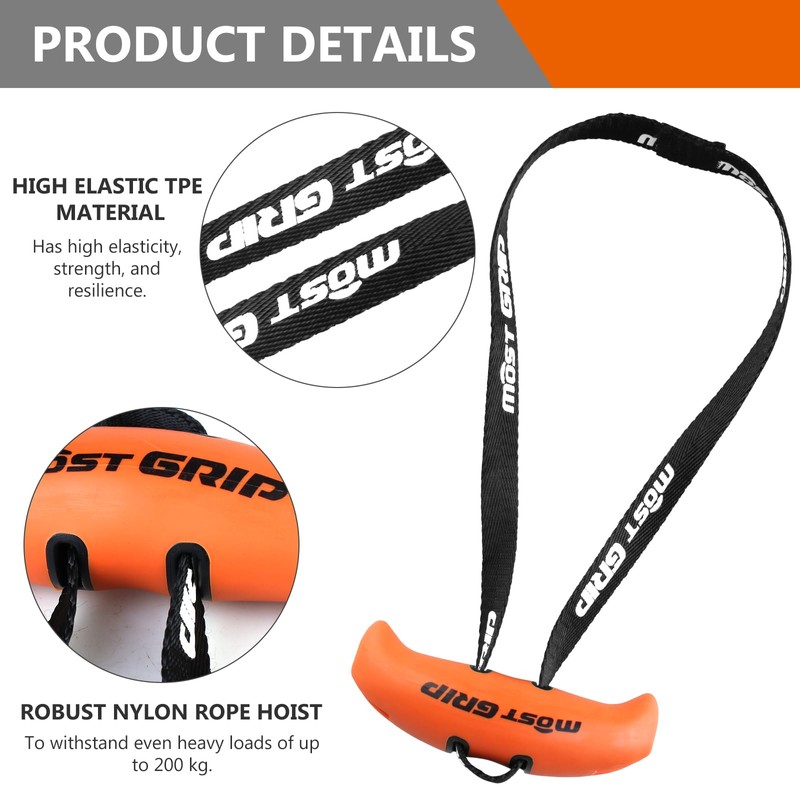Fitness Handles, Rowing Handle with Adjustable Resistance Band, Cable Pull