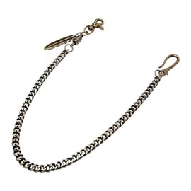 Grandios GD-WLCHAIN-03 Belt Hook, Metal Wallet Chain, Long, Stylish, Men's, Approx. 23.6 inches (60 cm), Nascan Carabiner, Keyring, Keychain, Wallet, Chain, Fall Prevention, Strap, Fishing Hook,